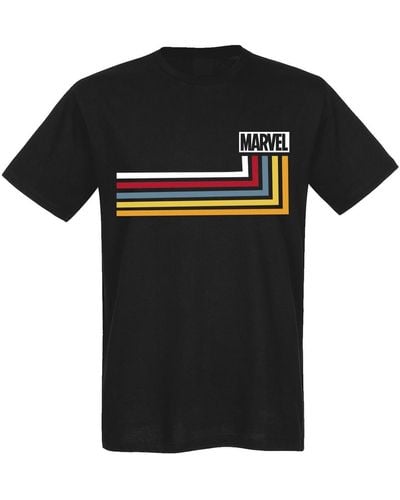 Marvel T-Shirt Stripes - Schwarz