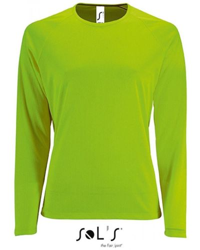 Sol's Langarmshirt Long-Sleeve Sports T-Shirt Sporty - Grün