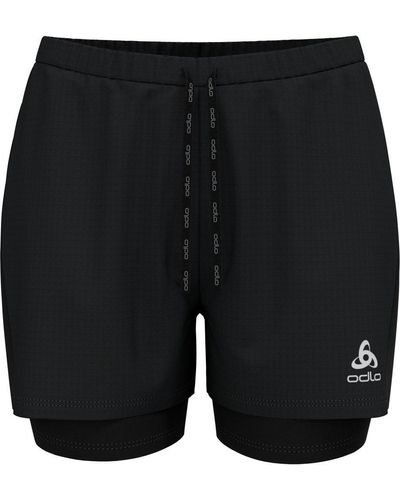 Odlo 2-In-1 Shorts Essential 3 Inch - Schwarz