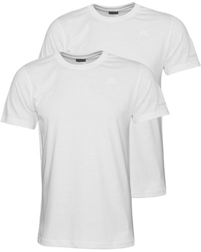 Kappa Shirt T- Pack Tobias Shirts (2-tlg) - Weiß