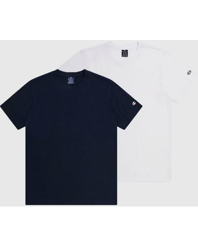 Champion T-Shirt Basic 2pack Crew-Neck (Packung, -tlg., 2) - Blau