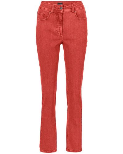 Goldner Bequeme Jeans Superbequeme Hose mit Bauchweg-Effekt - Rot