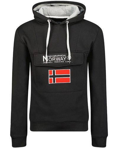 Geo Norway Geo Hoodie Geographical Norway Sweater GADRIEN WW6119H/GN Schwarz