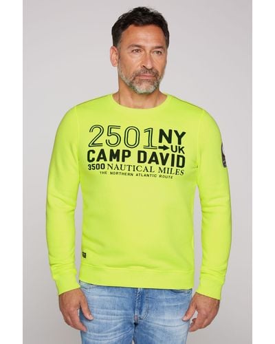 Camp David Sweater mit Baumwolle - Gelb