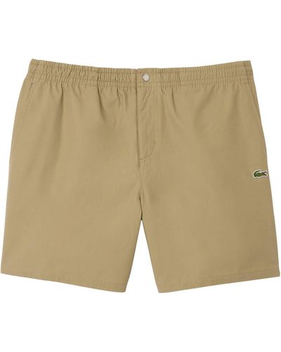 Lacoste Shorts aus Baumwoll-Popeline - Natur