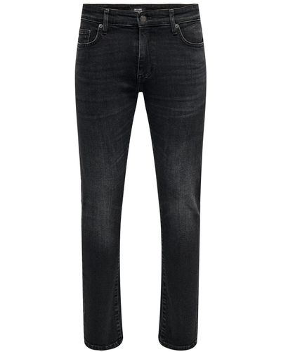 Only & Sons Jeans Slim Fit Denim Pants 7065 in Schwarz