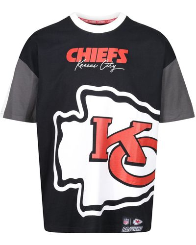 Re:Covered Print-Shirt Re:Covered Oversized NFL Teams 49ers Chiefs Seah - Schwarz