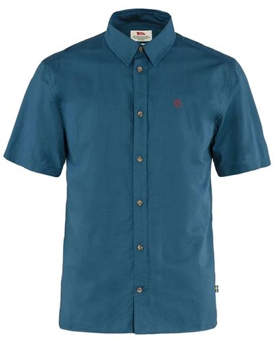 Fjallraven Ää Outdoorhemd Övik Lite Shirt SS M - Blau