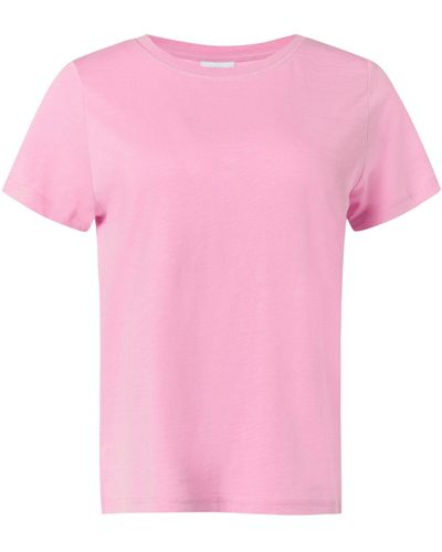 comma casual identity Kurzarmshirt T-Shirt - Pink