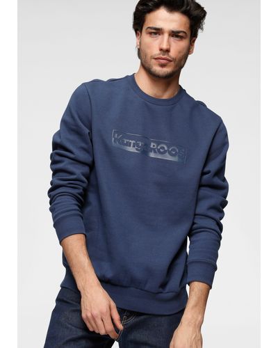 Kangaroos Sweatshirt mit großem Logofrontprint - Blau