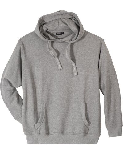 Redfield Kapuzensweatshirt Übergrößen Sweatshirt grau melange