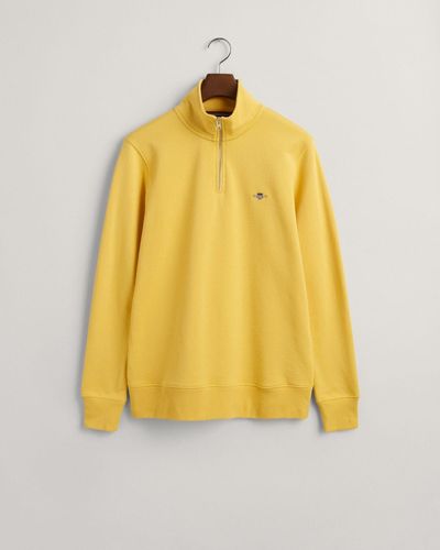 GANT Sweatshirt REG SHIELD HALF ZIP SWEAT - Gelb