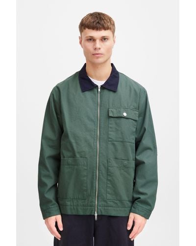 Solid Fieldjacket SDIb casual Jacke mit abgesetztem Kragen - Grün