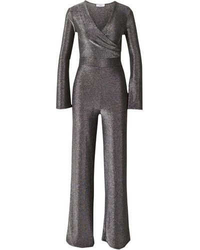 Wal-G Jumpsuit RHIYANNA (1-tlg) Wickel-Design - Grau