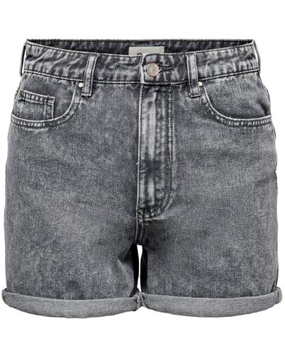 ONLY Jeansshorts PHINE (1-tlg) Plain/ohne Details, Weiteres Detail - Grau