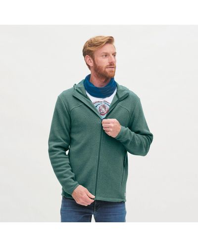 Living Crafts Fleecejacke NORDIAN Himmlisch weiche Fleece-Jacke aus Naturmaterial - Grün