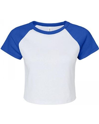 Bella Canvas Bella + Canvas Rundhalsshirt Women ́s Micro Rib Raglan Baby Tee T-Shirt - Blau