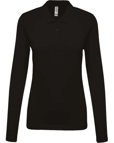 Kariban Polo T-Shirt Piqué Poloshirt Polohemd Oberteil - Schwarz