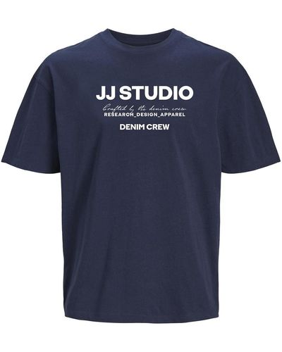 Jack & Jones Rundhals T-Shirt JJGALE - Blau