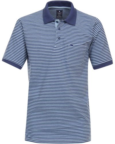 Redmond Poloshirt gestreift - Blau