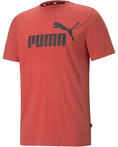 PUMA Essentials Heather T-Shirt - Rot