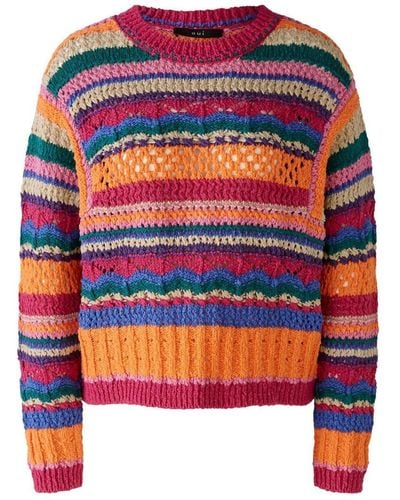 Ouí Sweatshirt Pullover, pink orange - Blau