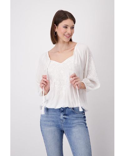 Monari Blusenshirt Bluse, weiss - Weiß
