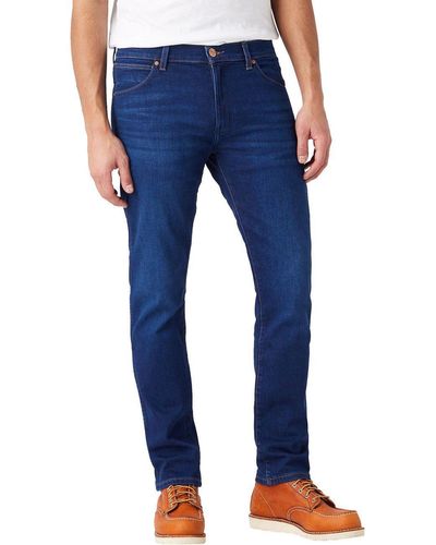 Wrangler Tapered-fit-Jeans Larston mit Stretch - Blau