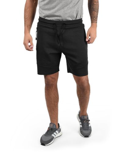 Solid Sweatshorts SDGelly kurze Hose mit Reißverschluss-Taschen - Schwarz