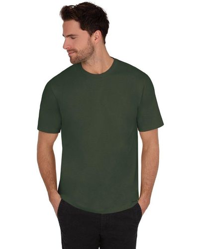 Trigema T-Shirt DELUXE Baumwolle (1-tlg) - Grün