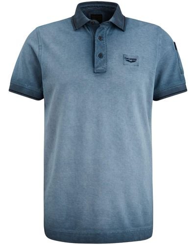 PME LEGEND T-Shirt Short sleeve polo light pique cold - Blau