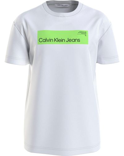 Calvin Klein T-Shirt HYPER REAL BOX LOGO TEE - Weiß