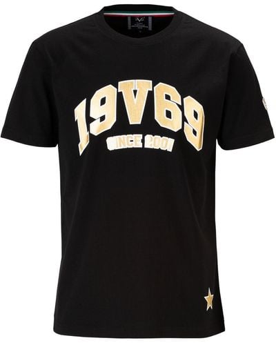 19V69 Italia by Versace T-Shirt TADEO - Schwarz