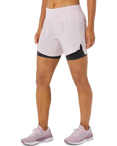 Asics 2-in-1-Shorts ROAD 2in1 5,5inch Short Lady 2012A771-713 Laufhosen-Tight Kombination - Pink