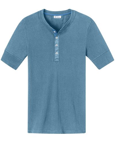 Schiesser T- Shirt, 1/2 Arm, Kurzarm Unterhemd - Blau