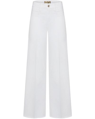 Cambio Regular-fit-Jeans Tess wide leg short - Weiß