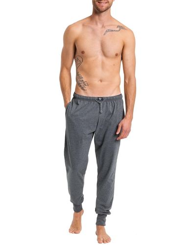 HAASIS Bodywear 1919 Pyjamahose Pyjamahose mit Bündchen 77116876-carbon (1-tlg) - Blau