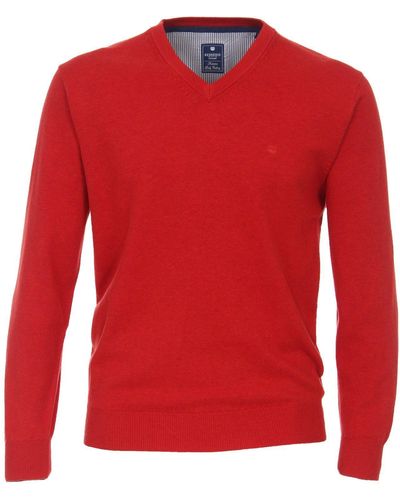 Redmond V-Ausschnitt-Pullover - Rot