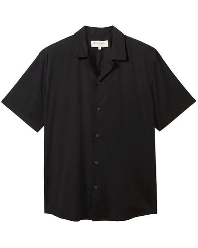 Tom Tailor T- relaxed viscose cotton shirt - Schwarz