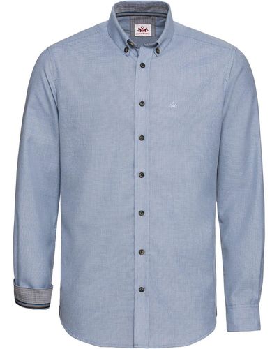 Spieth & Wensky Trachtenhemd Langarmhemd Düren - Blau