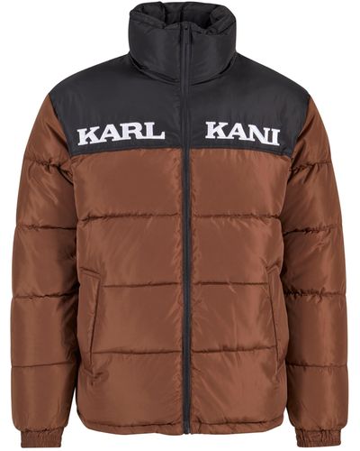 Karlkani Winterjacke KM-JK012-022-10 KK Retro Essential Puffer Jacket (1-St) - Braun