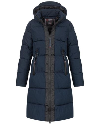 GEOGRAPHICAL NORWAY Winter Jacke Mantel Parka Steppjacke Steppmantel Wintermantel - Blau