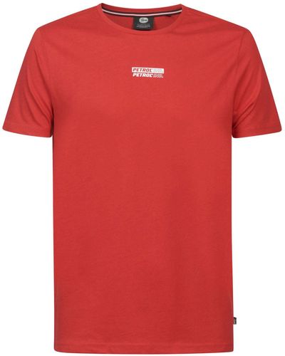 Petrol Industries T-Shirt Kurzarmshirt - Rot