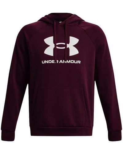 Under Armour ® Kapuzenpullover Hoodie Rival Fleece Logo mit großer Marken-Grafik - Lila