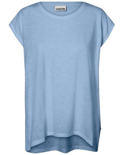 Noisy May T-Shirt Mathilde (1-tlg) - Blau