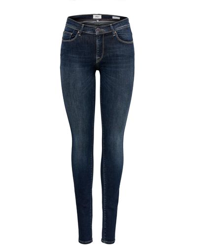 ONLY Skinny-fit-Jeans Shape (1-tlg) Plain/ohne Details, Patches, Weiteres Detail - Blau