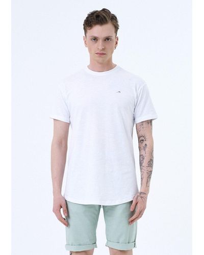 Miracle of Denim - T- Backprint - kurzarm Shirt mit Print - Weiß