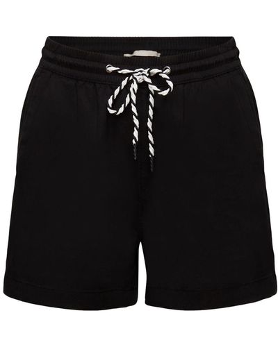 Edc By Esprit Pull-on-Shorts mit Tunnelzug auf Taillenhöhe (1-tlg) - Schwarz