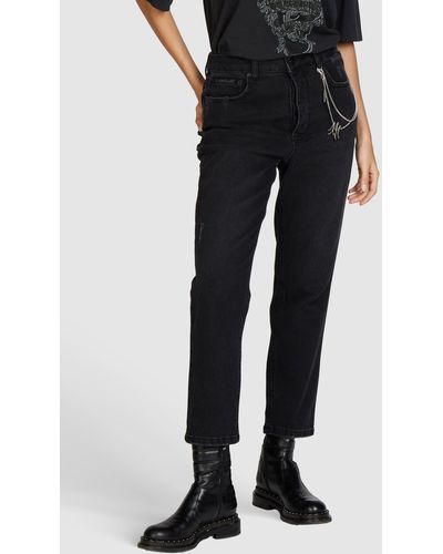 MARC AUREL Mom-Jeans aus Comfort Black Denim - Schwarz