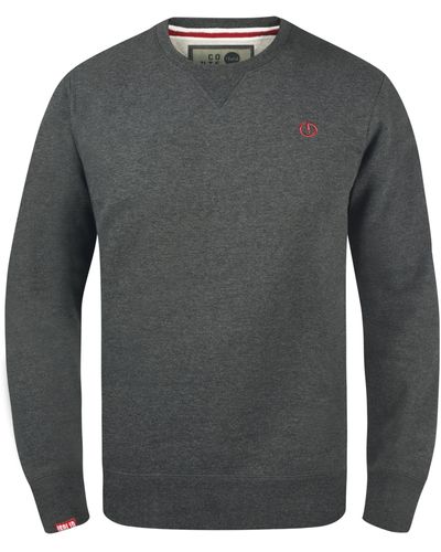 Solid Sweatshirt SDBenn O-Neck Sweatpullover mit weicher Fleece-Innenseite - Grau